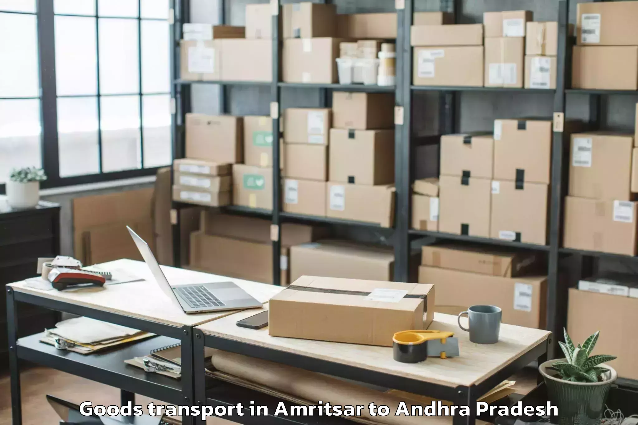 Book Amritsar to Gonegandla Goods Transport